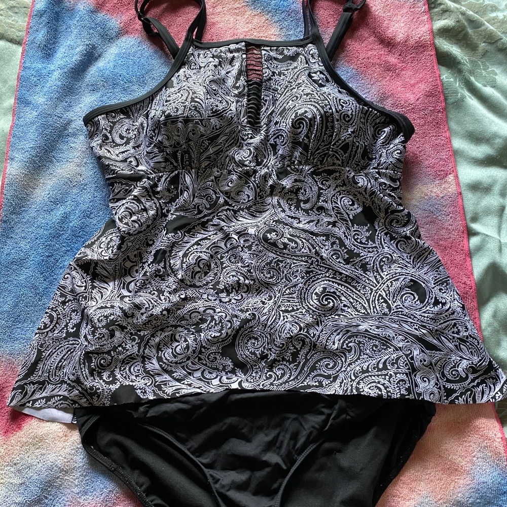 Like New!! Tankini with high waist bottoms